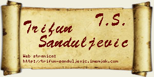 Trifun Sanduljević vizit kartica